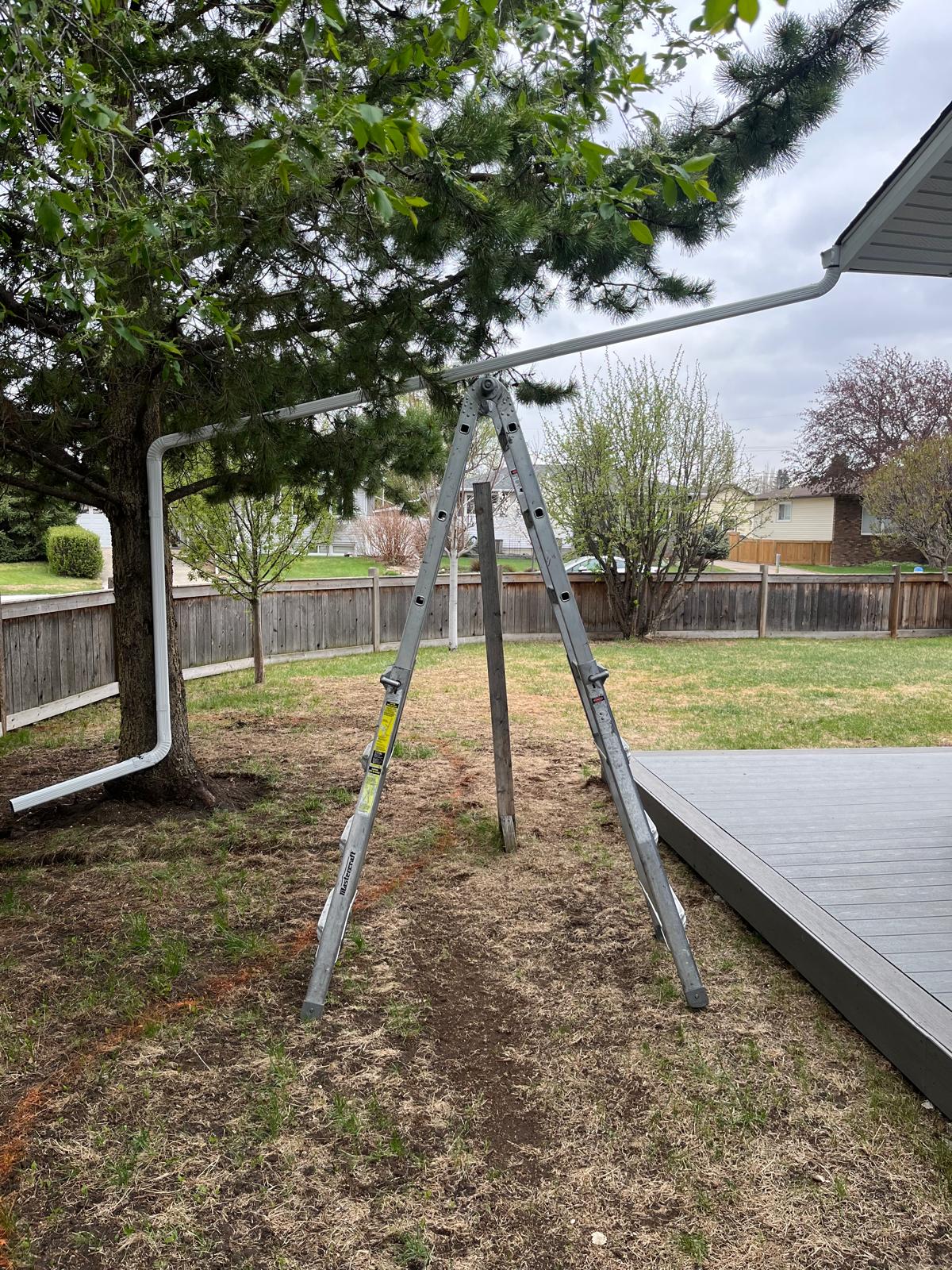 Home repair downspout